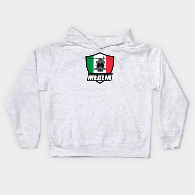 Italian Merlin Helicopter Patch Kids Hoodie by TCP